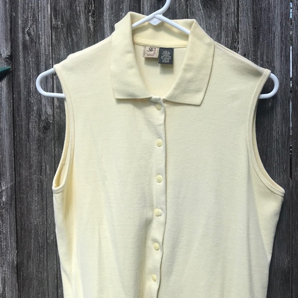 Yellow Button down Womens - Picture 3 of 8